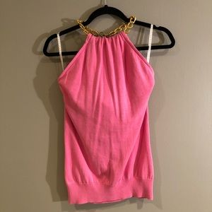 Lilly Pulitzer // Pink Halter Top with Chain